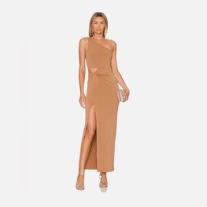 Alice + Olivia Ashby Front Twist Hip Cutout Dress